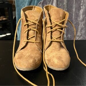 Madden Girl lace up ankle booties